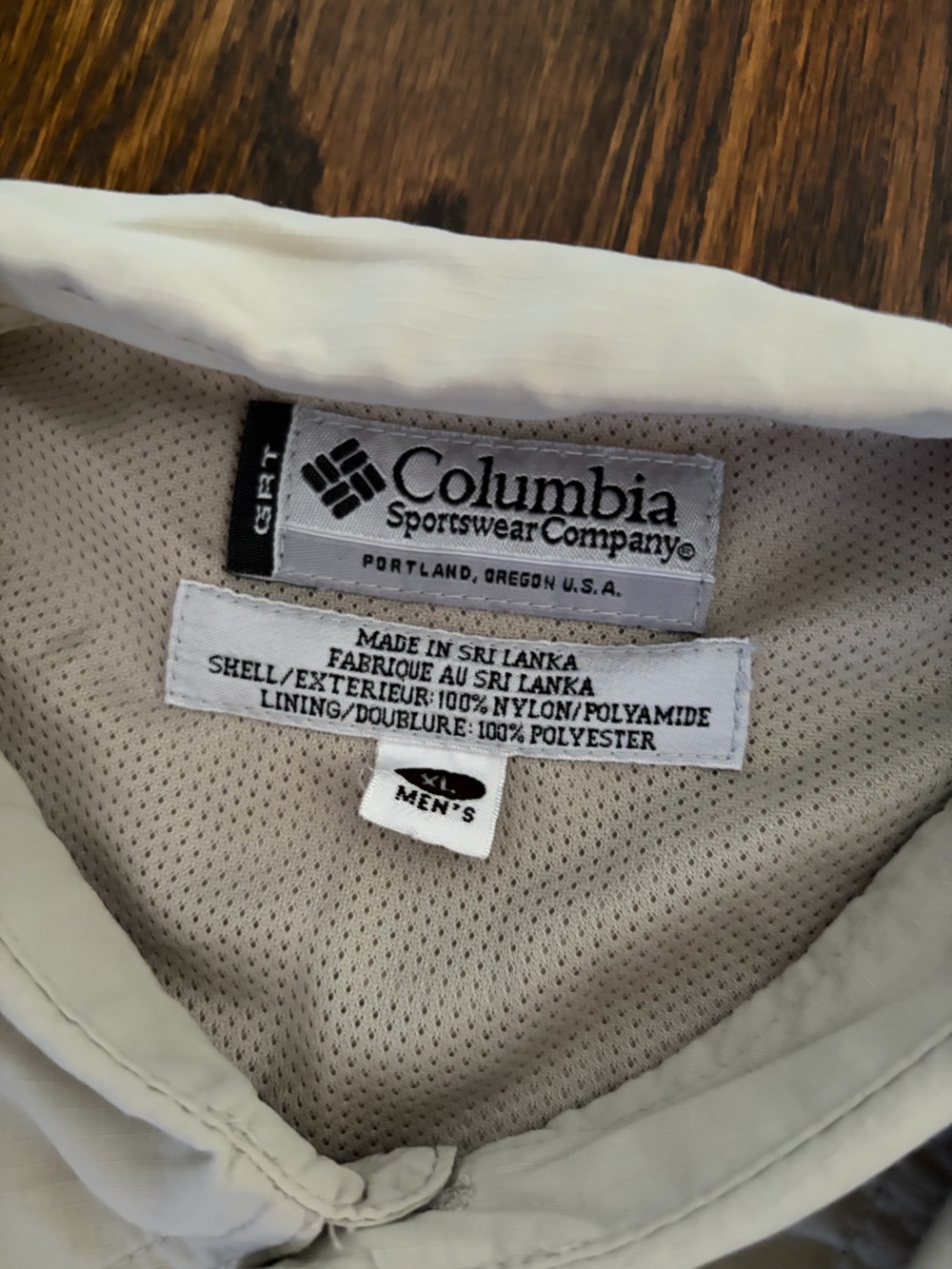 Columbia GRT hiking Men's Light Beige travel shirt xl